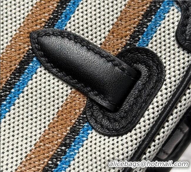 Top Design Hermes Mini Shoulder Birkin Bag 29cm in Canvas and Calfskin Leather H29 Black/Silver 2025 (Half Handmade)