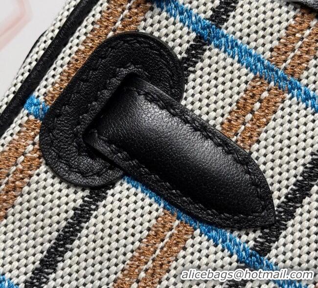 Famous Brand Hermes Mini Shoulder Birkin Bag 29cm in Canvas and Calfskin Leather H29 Black/Silver 2025 (Half Handmade)