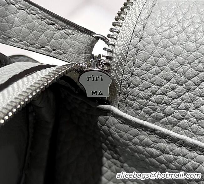 Grade Design Hermes Lindy Bag 26cm in Clemence Leather 2637 Grail Blue 2025 (Half Handmade)