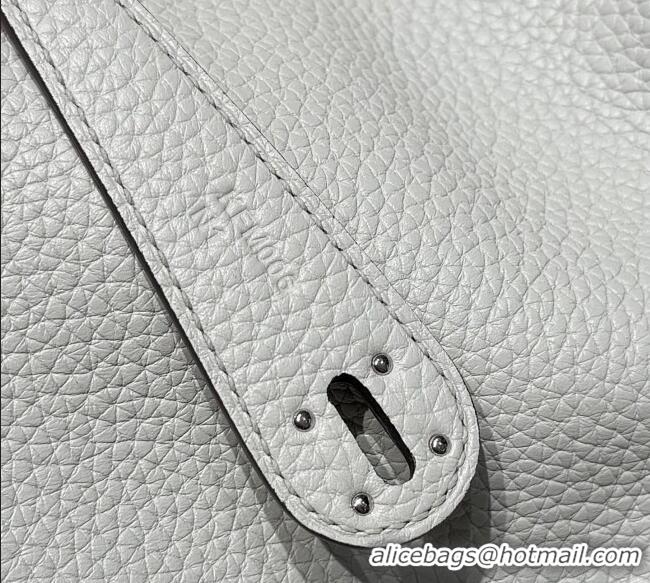 Grade Design Hermes Lindy Bag 26cm in Clemence Leather 2637 Grail Blue 2025 (Half Handmade)