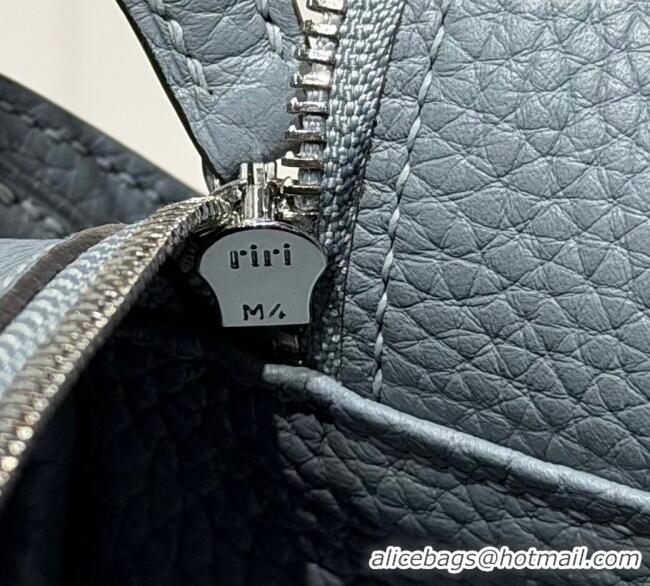 Affordable Price Hermes Lindy Bag 26cm in Clemence Leather 2637 Linen Blue/Silver 2025 (Half Handmade)