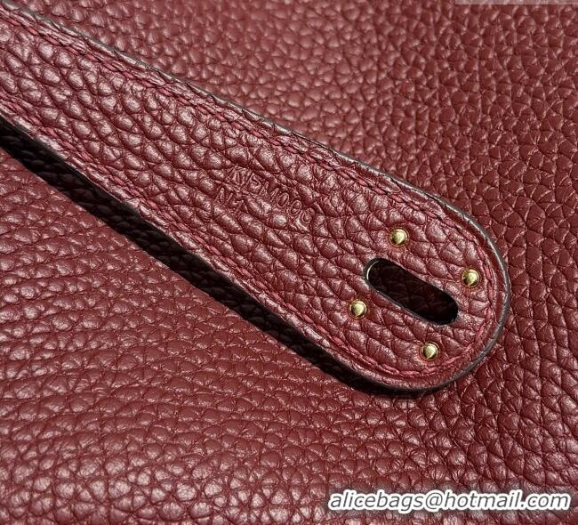 Modern Classic Hermes Lindy Bag 26cm in Clemence Leather 2637 Saddle Red/Gold 2025 (Half Handmade)