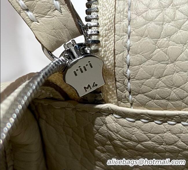Buy Cheap Hermes Lindy Bag 26cm in Clemence Leather 2637 Cream White/Silver 2025 (Half Handmade)