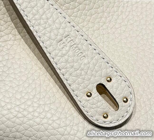 Super Quality Hermes Lindy Bag 26cm in Clemence Leather 2637 Cream White/Gold 2025 (Half Handmade)