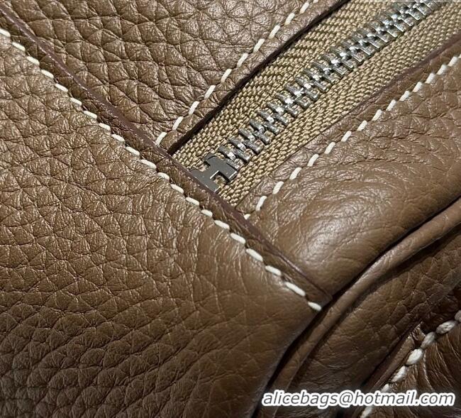 Market Sells Hermes Lindy Bag 26cm in Clemence Leather 2637 Elephant Grey/Silver 2025 (Half Handmade)