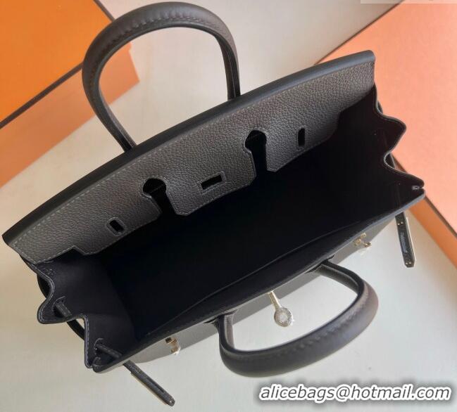 Top Design Hermes Birkin 25cm Bag in Togo Calfskin Leather HE25 Graphite Grey 2025 (Full Handmade)