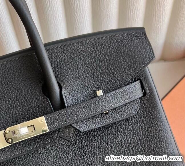 Top Design Hermes Birkin 25cm Bag in Togo Calfskin Leather HE25 Graphite Grey 2025 (Full Handmade)