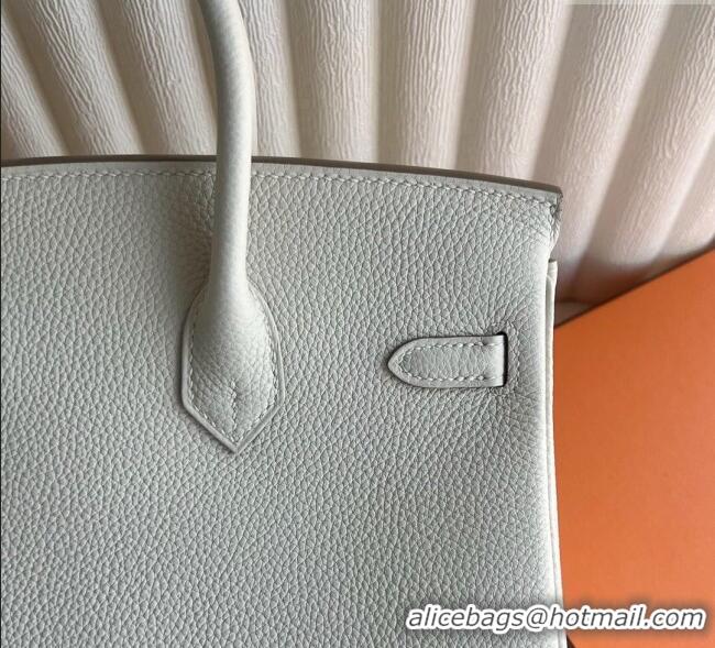 Market Sells Hermes Birkin 25cm Bag in Togo Calfskin Leather HE25 Cream White/Gold 2025 (Full Handmade)