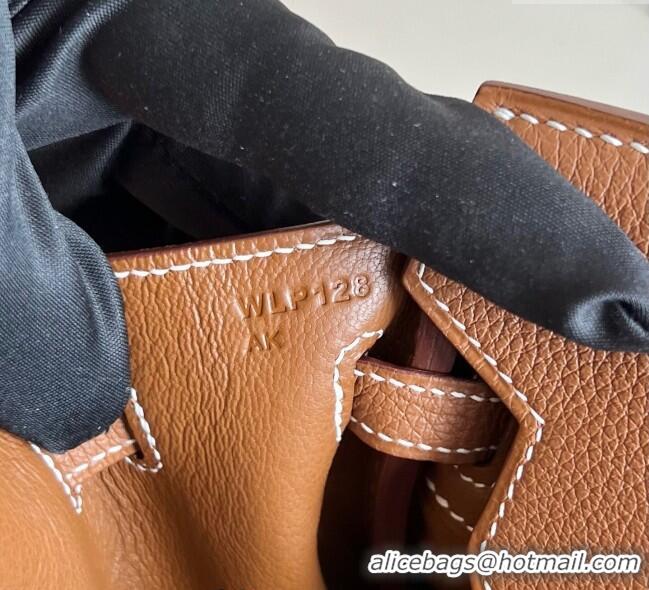 Original Discount Hermes Birkin 25cm Bag in Togo Calfskin Leather HE25 Brown/Silver 2025 (Full Handmade)