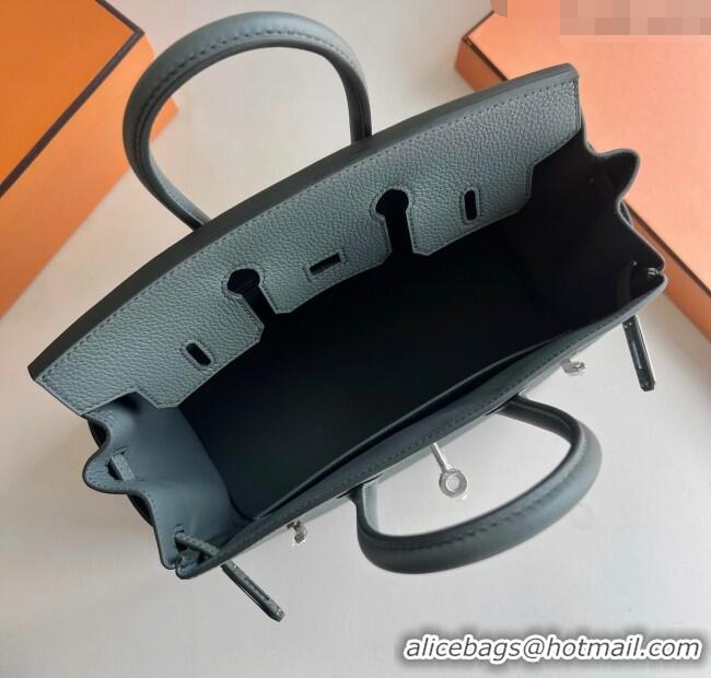 Good Taste Hermes Birkin 25cm Bag in Togo Calfskin Leather HE25 Almond Green 2025 (Full Handmade)