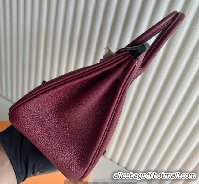 Buy Promotional Hermes Birkin 25cm Bag in Togo Calfskin Leather HE25 Hermes Red 2025 (Full Handmade)