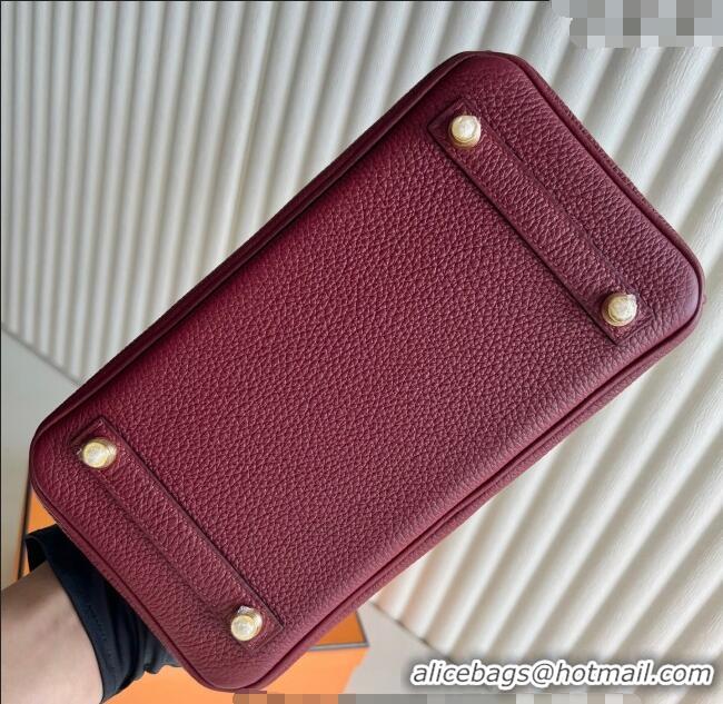 Buy Promotional Hermes Birkin 25cm Bag in Togo Calfskin Leather HE25 Hermes Red 2025 (Full Handmade)