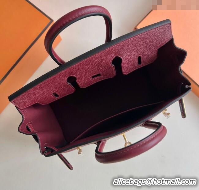 Buy Promotional Hermes Birkin 25cm Bag in Togo Calfskin Leather HE25 Hermes Red 2025 (Full Handmade)