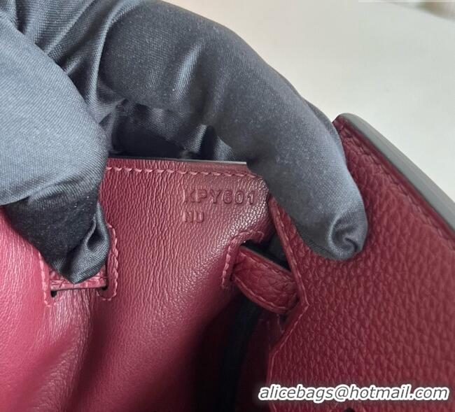 Buy Promotional Hermes Birkin 25cm Bag in Togo Calfskin Leather HE25 Hermes Red 2025 (Full Handmade)