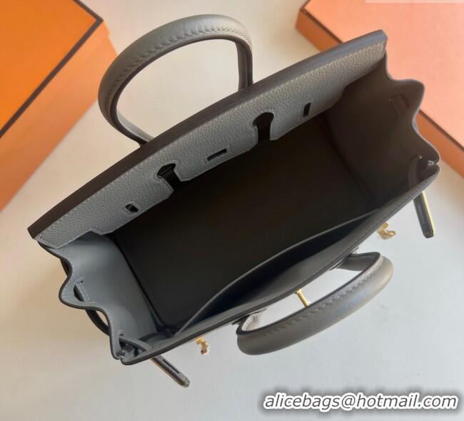 Most Popular Hermes Birkin 25cm Bag in Togo Calfskin Leather HE25 Cloud Grey 2025 (Full Handmade)