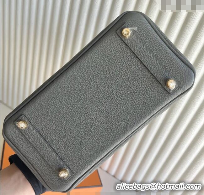 Most Popular Hermes Birkin 25cm Bag in Togo Calfskin Leather HE25 Cloud Grey 2025 (Full Handmade)