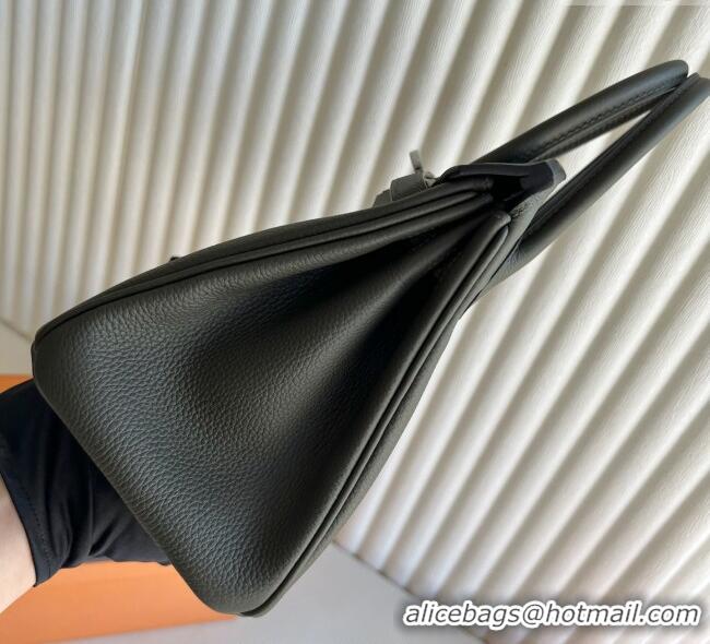 Luxury Discount Hermes Birkin 25cm Bag in Togo Calfskin Leather HE25 Dusty Green 2025 (Full Handmade)