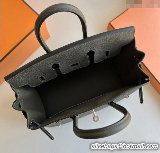 Luxury Discount Hermes Birkin 25cm Bag in Togo Calfskin Leather HE25 Dusty Green 2025 (Full Handmade)