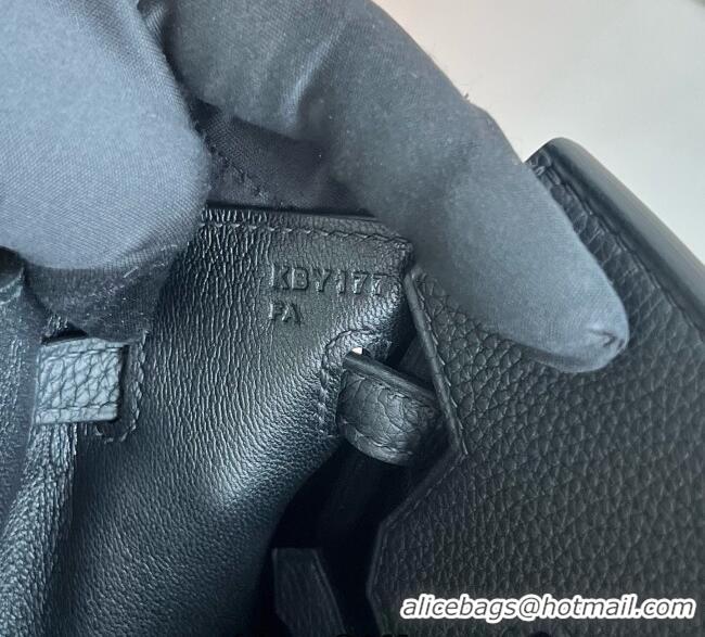 New Discount Hermes Birkin 25cm Bag in Togo Calfskin Leather HE25 Black/Silver 2025 (Full Handmade)