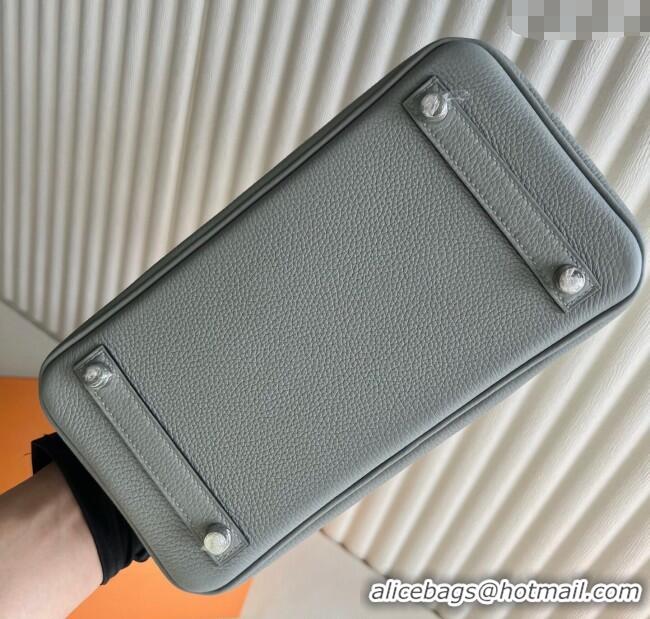 Discount Hermes Birkin 25cm Bag in Togo Calfskin Leather HE25 Sea Mew Grey 2025 (Full Handmade)