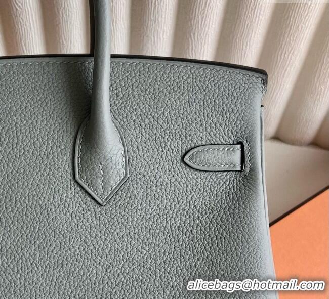 Discount Hermes Birkin 25cm Bag in Togo Calfskin Leather HE25 Sea Mew Grey 2025 (Full Handmade)