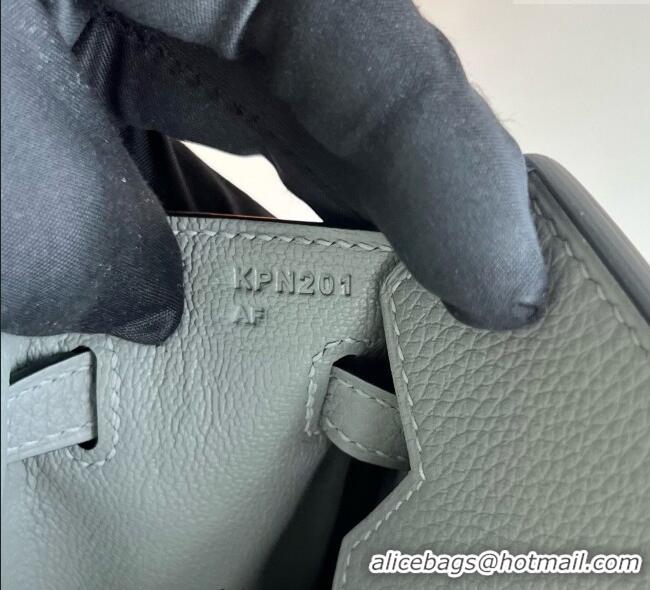 Discount Hermes Birkin 25cm Bag in Togo Calfskin Leather HE25 Sea Mew Grey 2025 (Full Handmade)