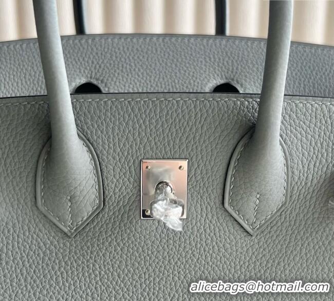 Discount Hermes Birkin 25cm Bag in Togo Calfskin Leather HE25 Sea Mew Grey 2025 (Full Handmade)