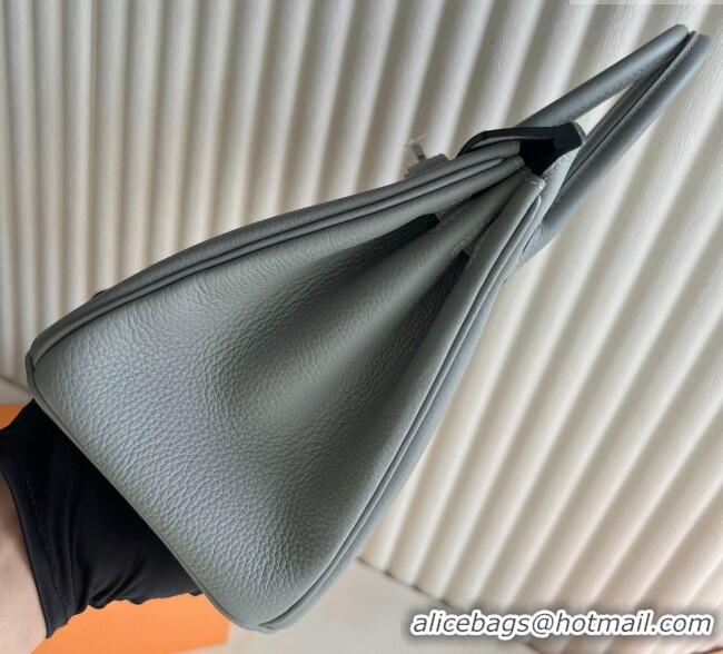 Discount Hermes Birkin 25cm Bag in Togo Calfskin Leather HE25 Sea Mew Grey 2025 (Full Handmade)