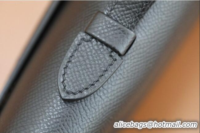 Spot Bulk Hermes Kelly Cut Clutch Bag in Original Swift Leather H0307 Black/Gold (Full Handmade)