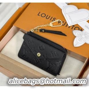 Top Design Louis Vuitton Card Holder Recto Verso Wallet in Black Monogram Empreinte Leather M69421 2025