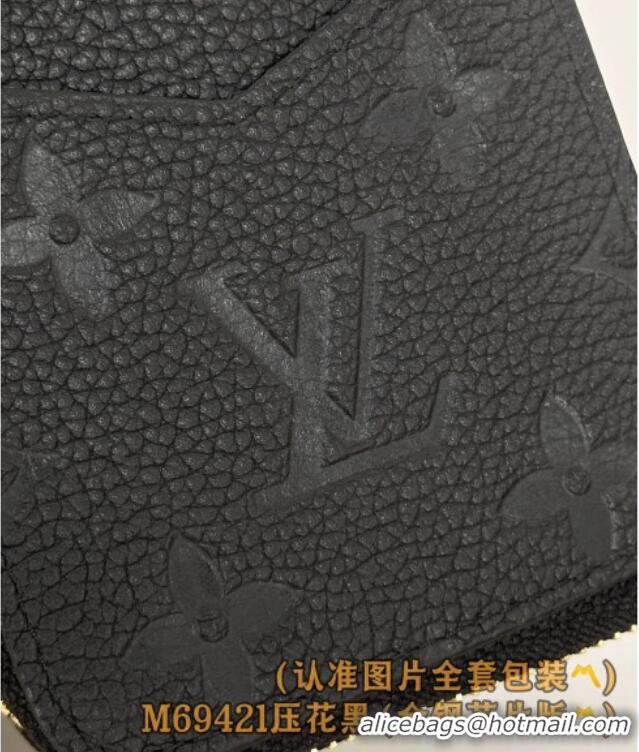 Top Design Louis Vuitton Card Holder Recto Verso Wallet in Black Monogram Empreinte Leather M69421 2025