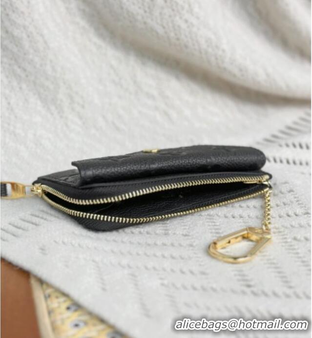 Top Design Louis Vuitton Card Holder Recto Verso Wallet in Black Monogram Empreinte Leather M69421 2025