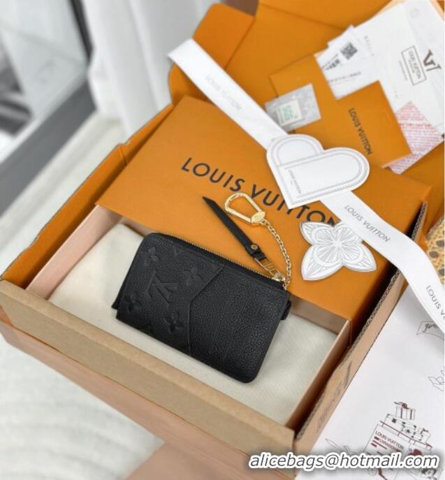 Top Design Louis Vuitton Card Holder Recto Verso Wallet in Black Monogram Empreinte Leather M69421 2025