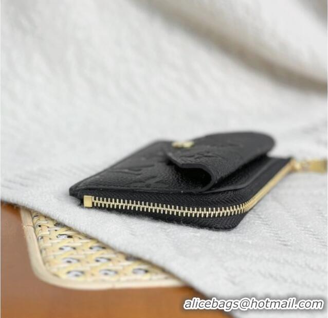 Top Design Louis Vuitton Card Holder Recto Verso Wallet in Black Monogram Empreinte Leather M69421 2025