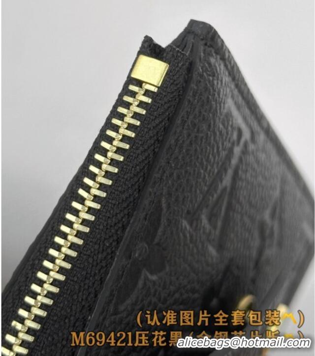 Top Design Louis Vuitton Card Holder Recto Verso Wallet in Black Monogram Empreinte Leather M69421 2025