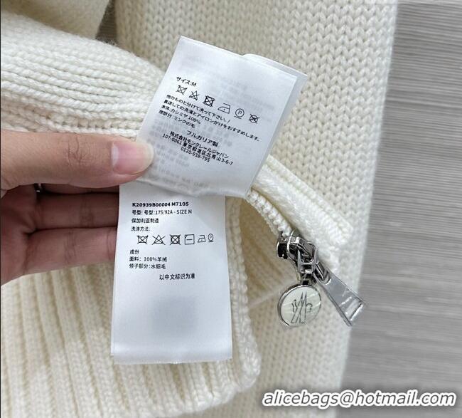 Good Looking Moncler Cashmere and Mink Fur Cardigan ML120101 White 2025
