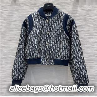 Buy Discount Dior Oblique Jacket D112703 Blue 2025