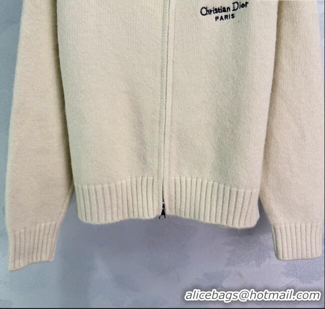 ​Super Quality Dior Wool Cashmere Cardigan DR120203 White 2025