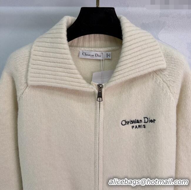 ​Super Quality Dior Wool Cashmere Cardigan DR120203 White 2025