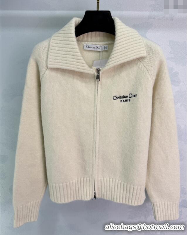 ​Super Quality Dior Wool Cashmere Cardigan DR120203 White 2025