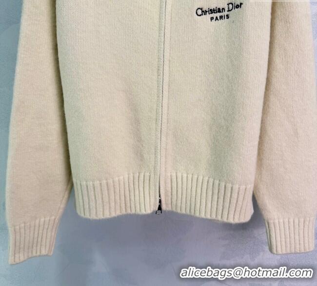 ​Super Quality Dior Wool Cashmere Cardigan DR120203 White 2025