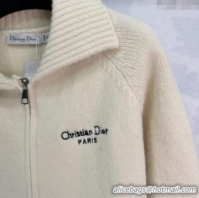 ​Super Quality Dior Wool Cashmere Cardigan DR120203 White 2025