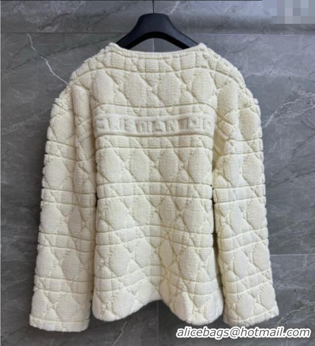 Big Discount Dior Oblique Wool Blend Jacket DR120201 White 2025