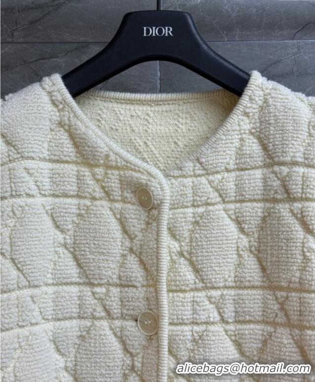Big Discount Dior Oblique Wool Blend Jacket DR120201 White 2025