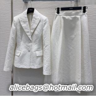 Trendy Design Dior Jacket and Skirt Set DR120227 White 2025