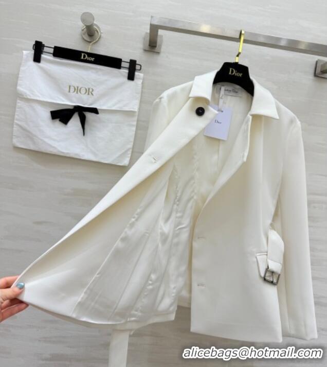 Famous Brand Dior Short Coat DR120256 White 2025