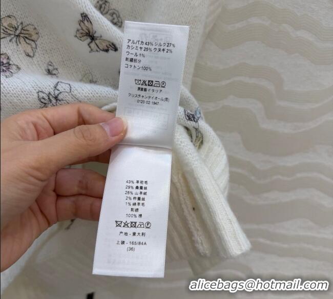 Grade Quality Dior Embroidered Alpaca Vest DR120277 White 2025