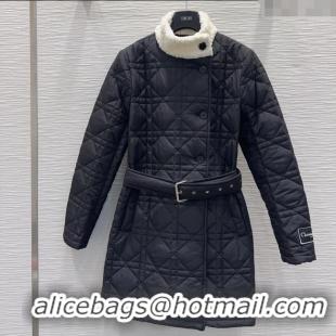 Super Quality Dior Oblique Cotton Coat DR120289 Black 2025