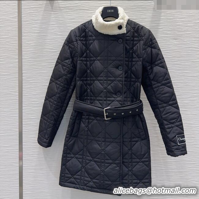 Super Quality Dior Oblique Cotton Coat DR120289 Black 2025