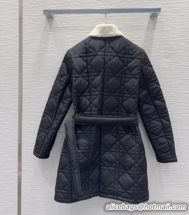 Super Quality Dior Oblique Cotton Coat DR120289 Black 2025